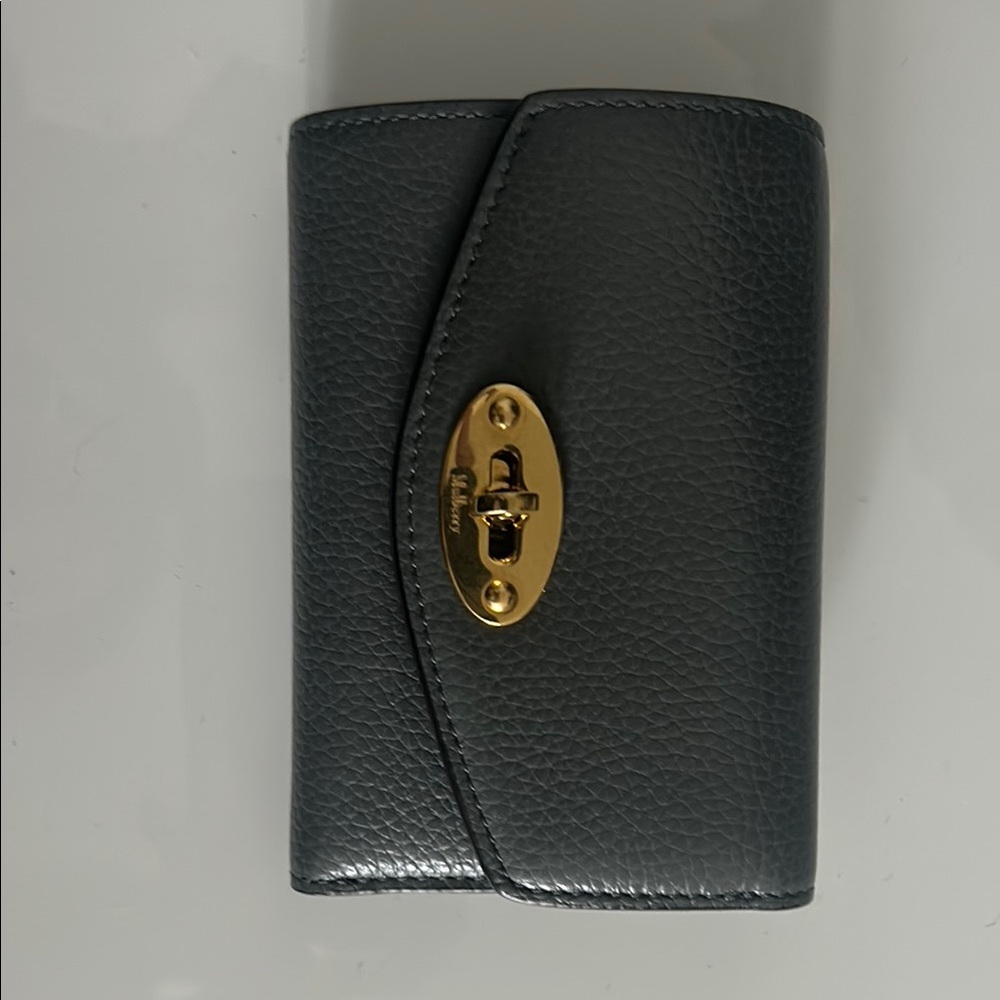 Mulberry Dark Green Wallet with Gold Hardware